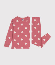 Pyjama en coton imprimé motif coeur enfant Rosewood - Petit Bateau