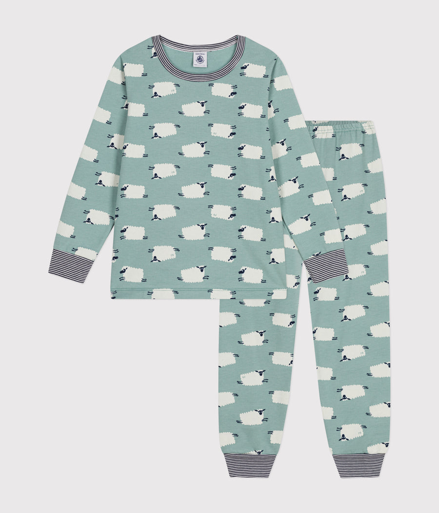 Pyjama en molleton gratté imprimé mouton Enfant - Petit Bateau