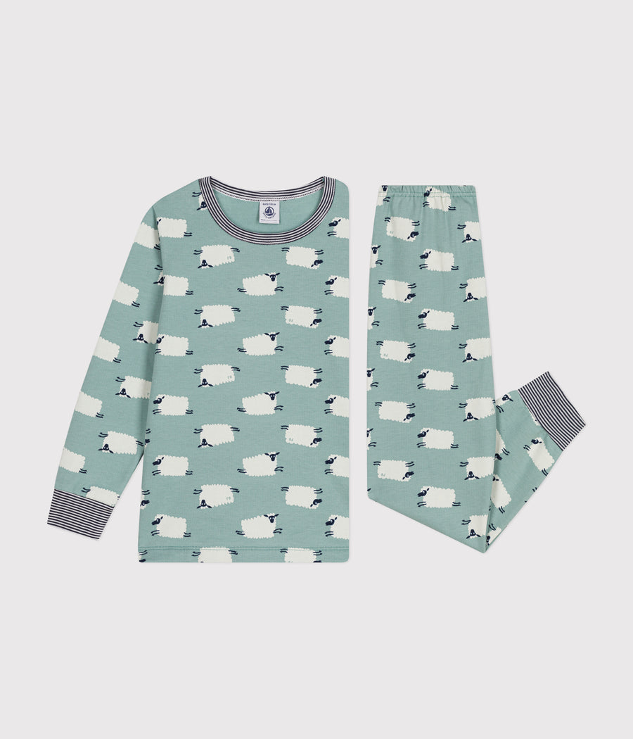 Pyjama en molleton gratté imprimé mouton Enfant - Petit Bateau