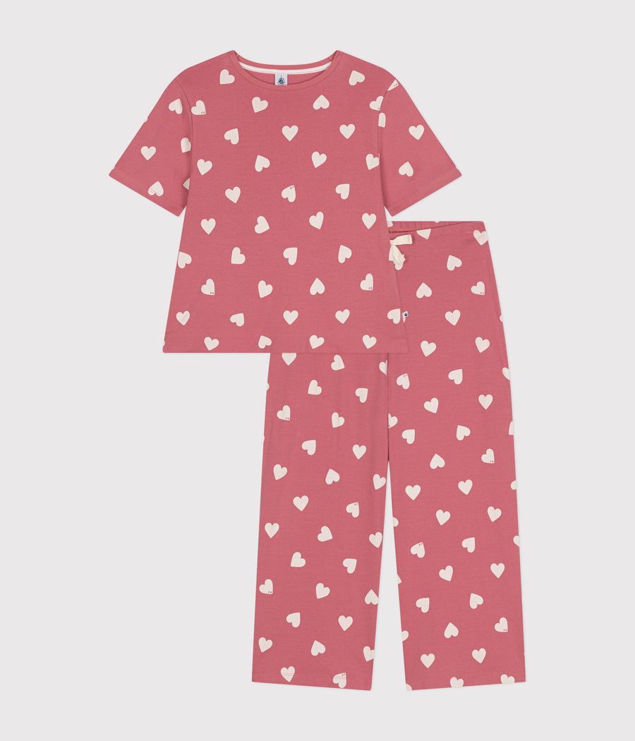 Women's Heart Pajamas in Cotton - Petit Bateau