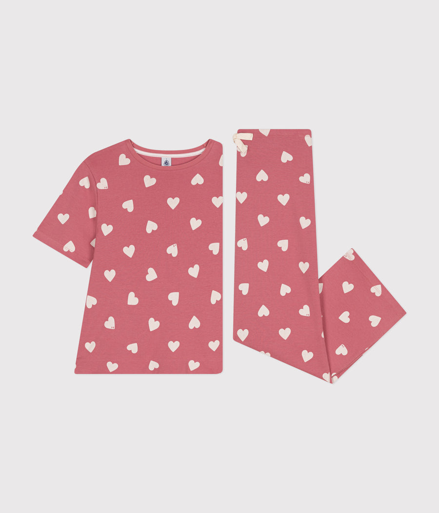 Women's Heart Pajamas in Cotton - Petit Bateau