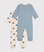 Set van 2 babypyjama's van biokatoen - Petit Bateau