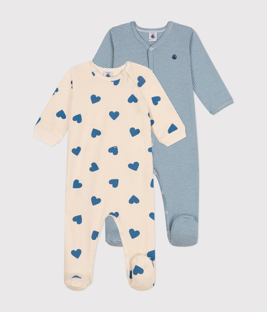 Set van 2 babypyjama's van biokatoen - Petit Bateau