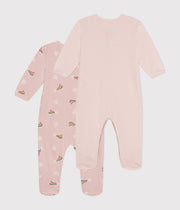 Set van 2 babypyjama's van biokatoen - Petit Bateau