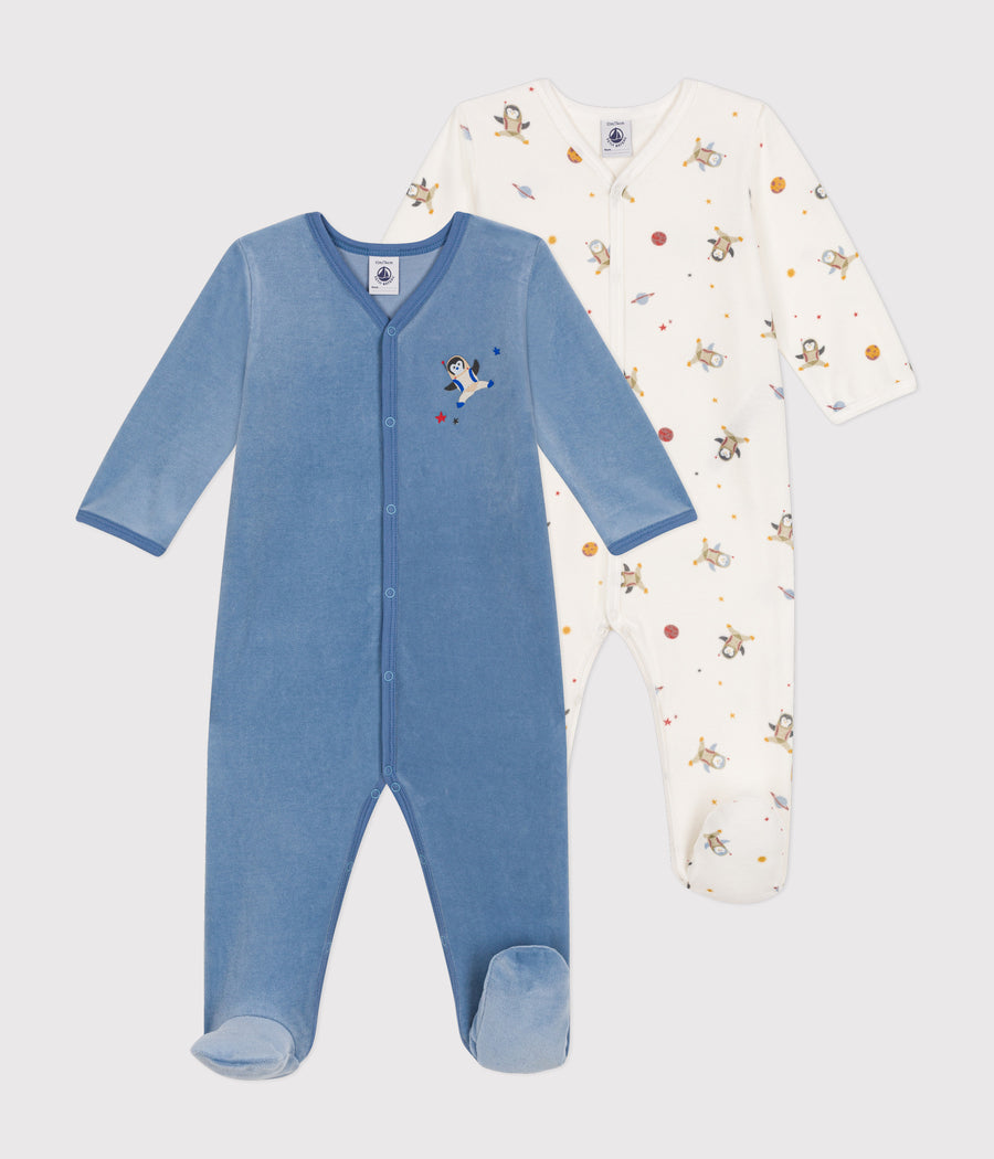 Set van 2 babypyjama's van biokatoen - Petit Bateau