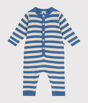 Combinaison rayée en tricot de laine et coton Bébé - Petit Bateau