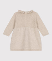 Baby long sleeve cotton knit dress - Petit Bateau