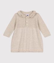 Baby long sleeve cotton knit dress - Petit Bateau