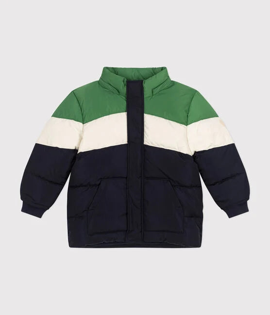 Down jacket with hood Children | Tuxedo - Petit Bateau