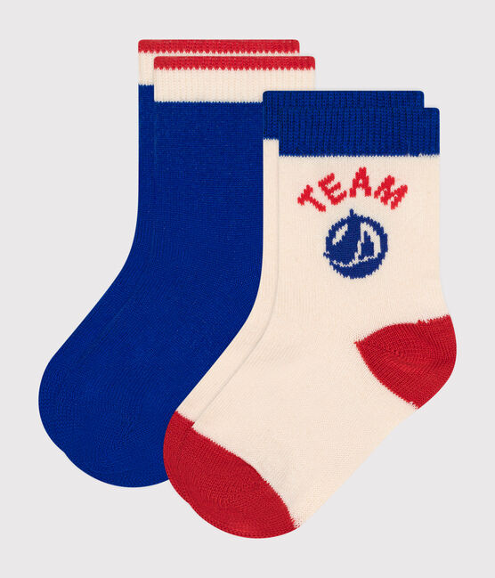 Pack of 2 pairs of cotton socks Team Petit Bateau baby - Petit Bateau