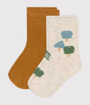 Lot de 2 paires de chaussettes en coton sapins Bébé - Petit Bateau