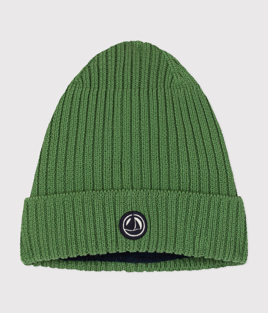 Children's Fleece Lined Knit Hat | Green Paul - Small Boat