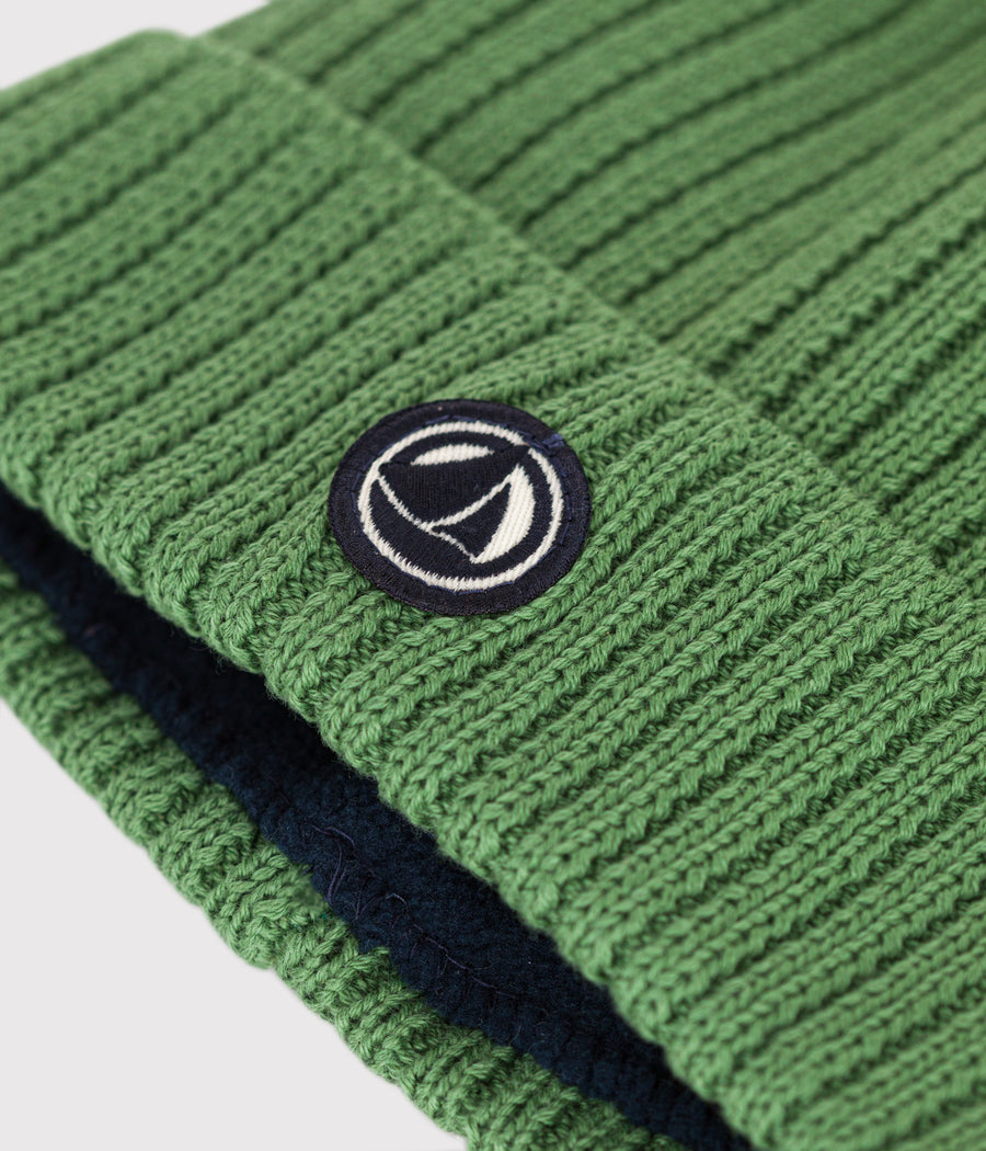 Children's Fleece Lined Knit Hat | Green Paul - Small Boat