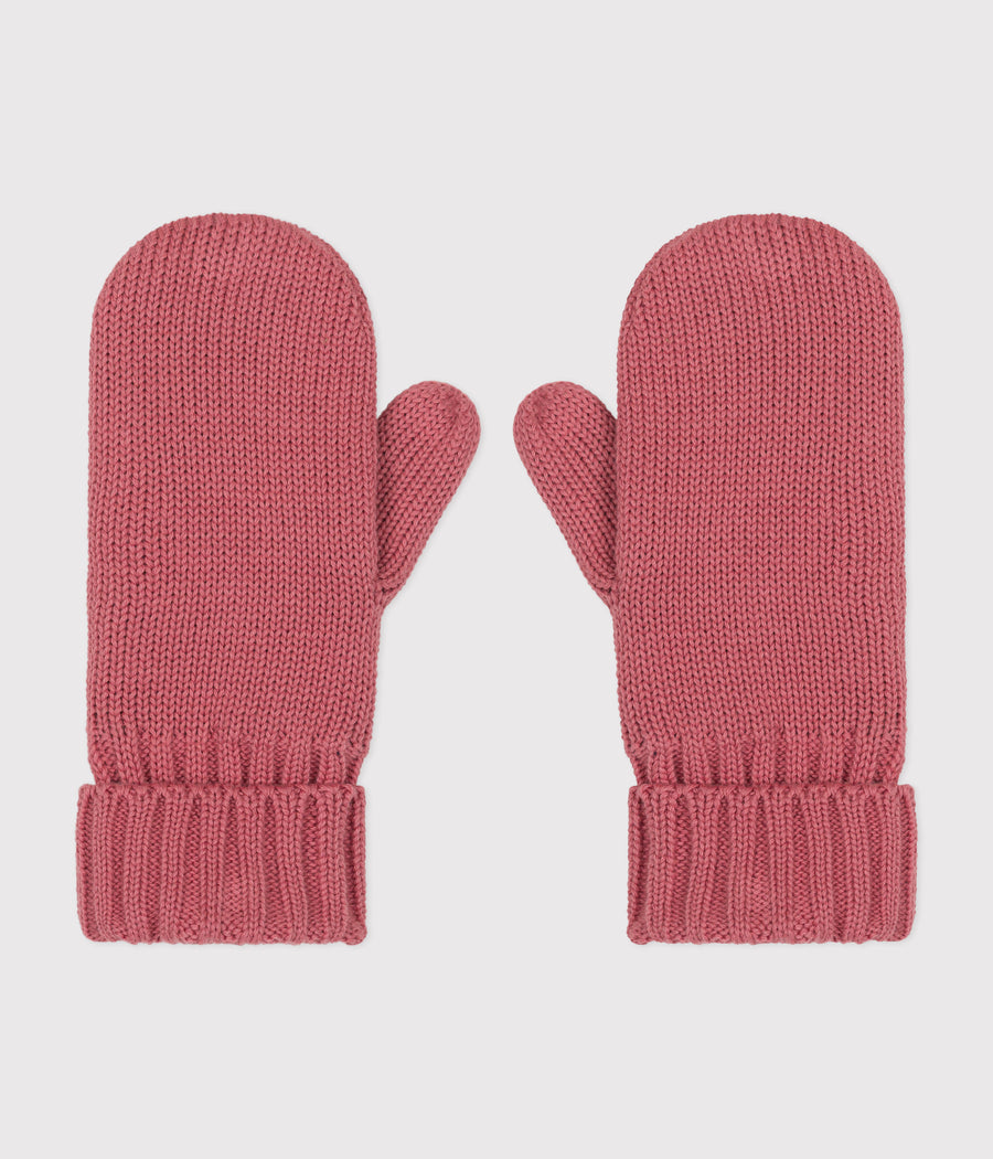 Children's fleece-lined knitted mittens | Green Paul - Small Boat