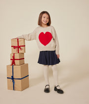 Wool and cotton sweater for girls - Petit Bateau