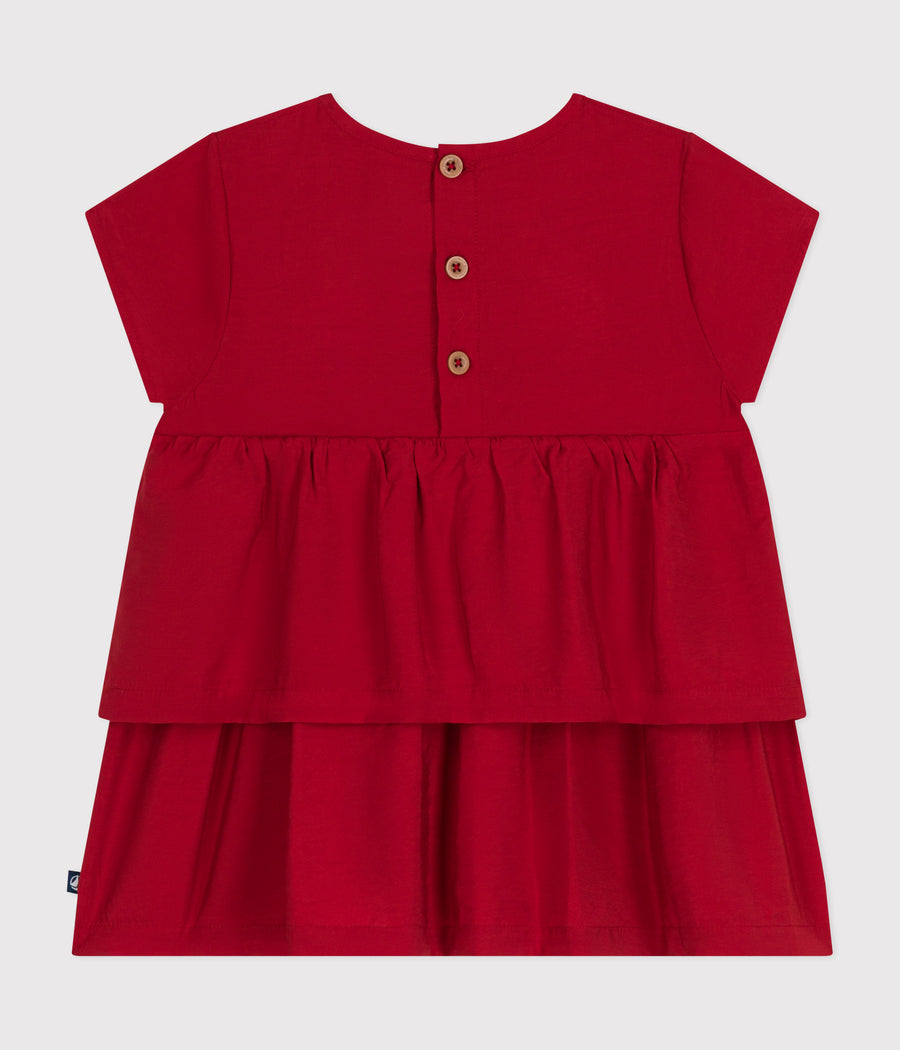 Robe manches courtes bébé rouge aurora - Petit Bateau