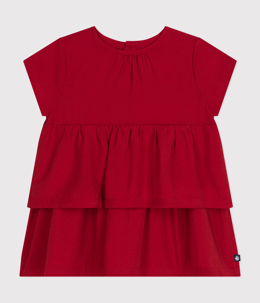 Robe manches courtes bébé rouge aurora - Petit Bateau