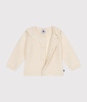 Baby White/Blue Velour Terry Sweatshirt - Petit Bateau