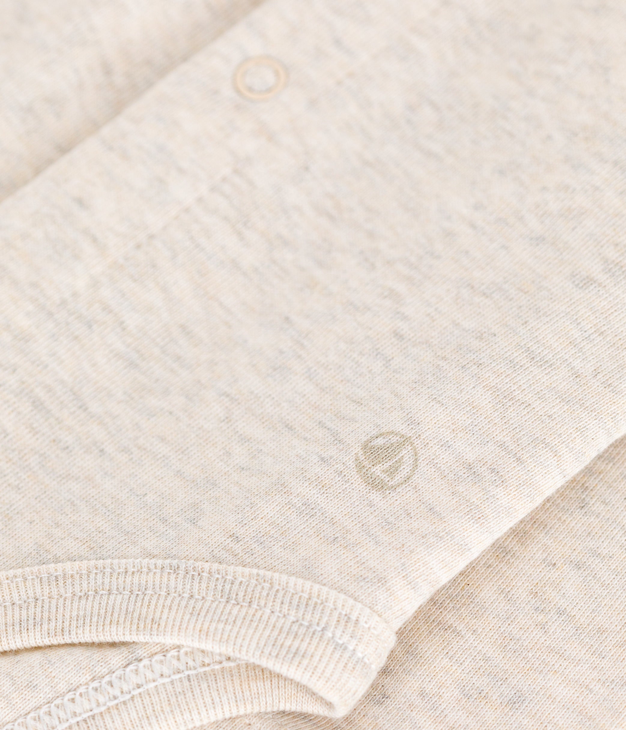 Body manches longues à col en coton Bébé Beige - Petit Bateau