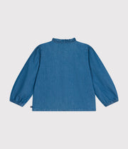 Blouse manches longues en Denim Enfant fille - Petit Bateau