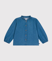 Blouse manches longues en Denim Enfant fille - Petit Bateau