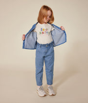 Blouse manches longues en Denim Enfant fille - Petit Bateau