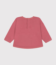 Rosewood Baby Fleece Sweatshirt - Petit Bateau