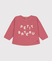 Rosewood Baby Fleece Sweatshirt - Petit Bateau