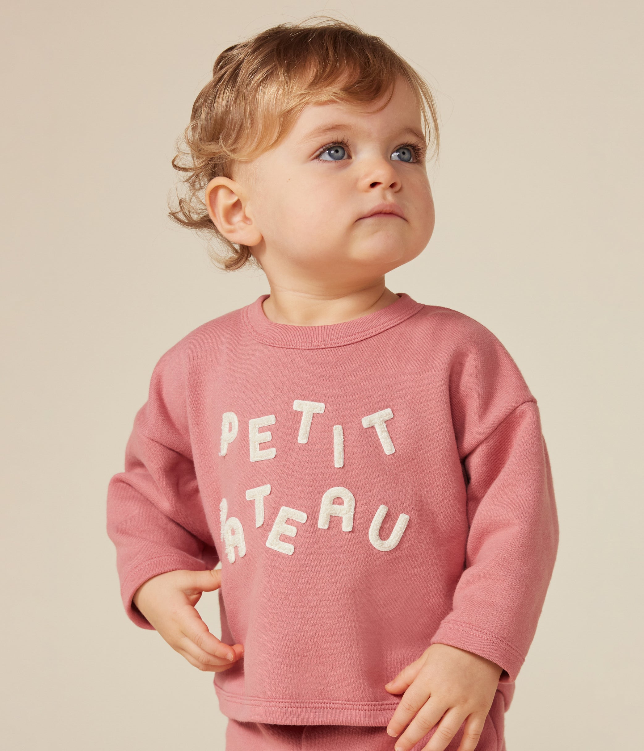 Sweatshirt en molleton bébé Rosewood - Petit Bateau