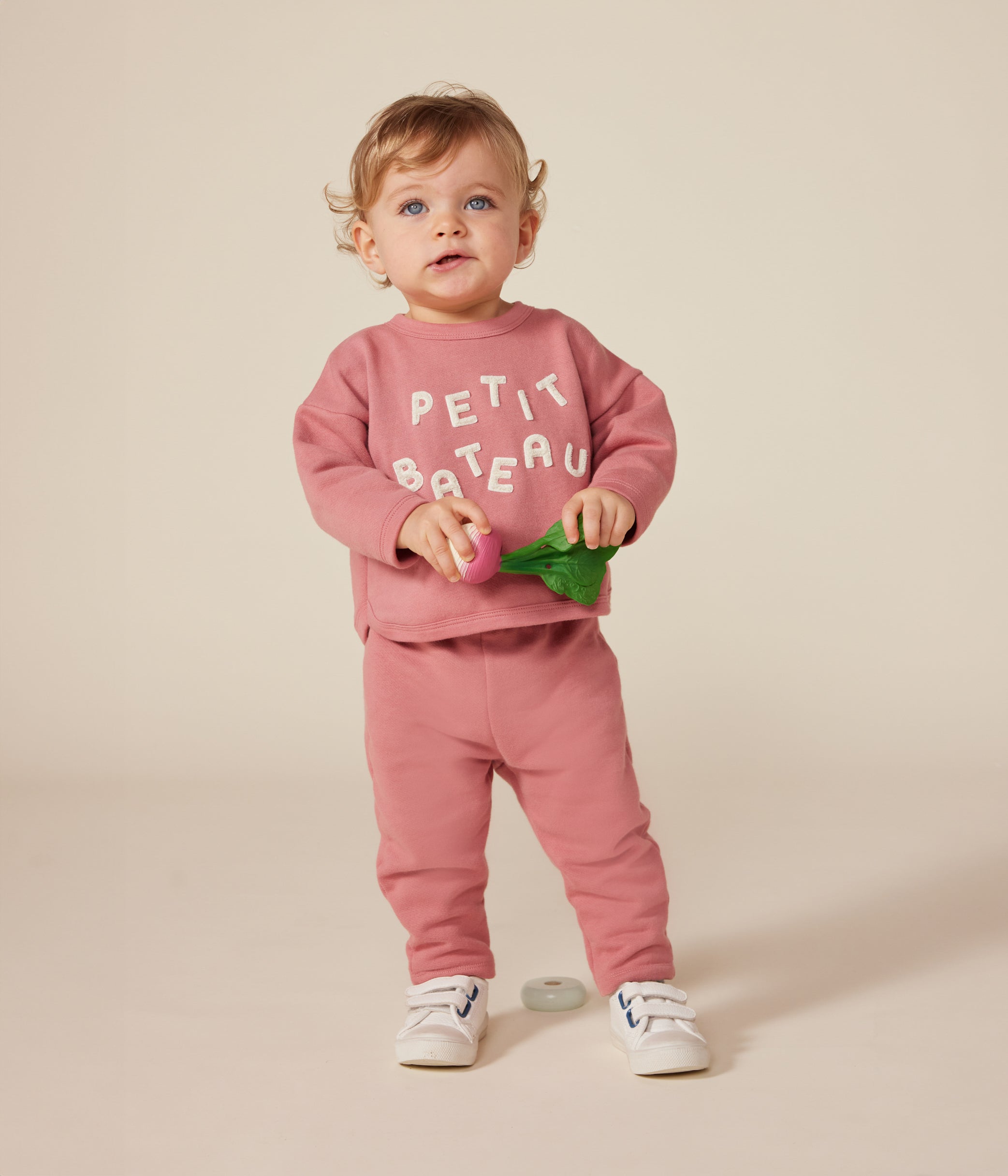 Baby fleece pants | Salt rose - Petit Bateau