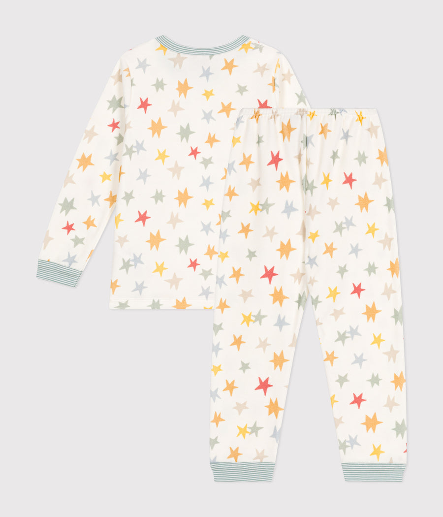 Children's star print velvet pajamas - Petit Bateau