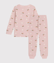 Pyjama en molleton gratté imprimé étoiles et coeurs Enfant - Petit Bateau