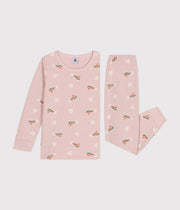 Pyjama en molleton gratté imprimé étoiles et coeurs Enfant - Petit Bateau