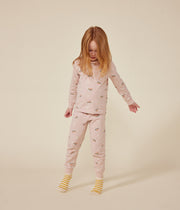 Pyjama en molleton gratté imprimé étoiles et coeurs Enfant - Petit Bateau