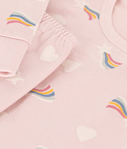 Pyjama en molleton gratté imprimé étoiles et coeurs Enfant - Petit Bateau