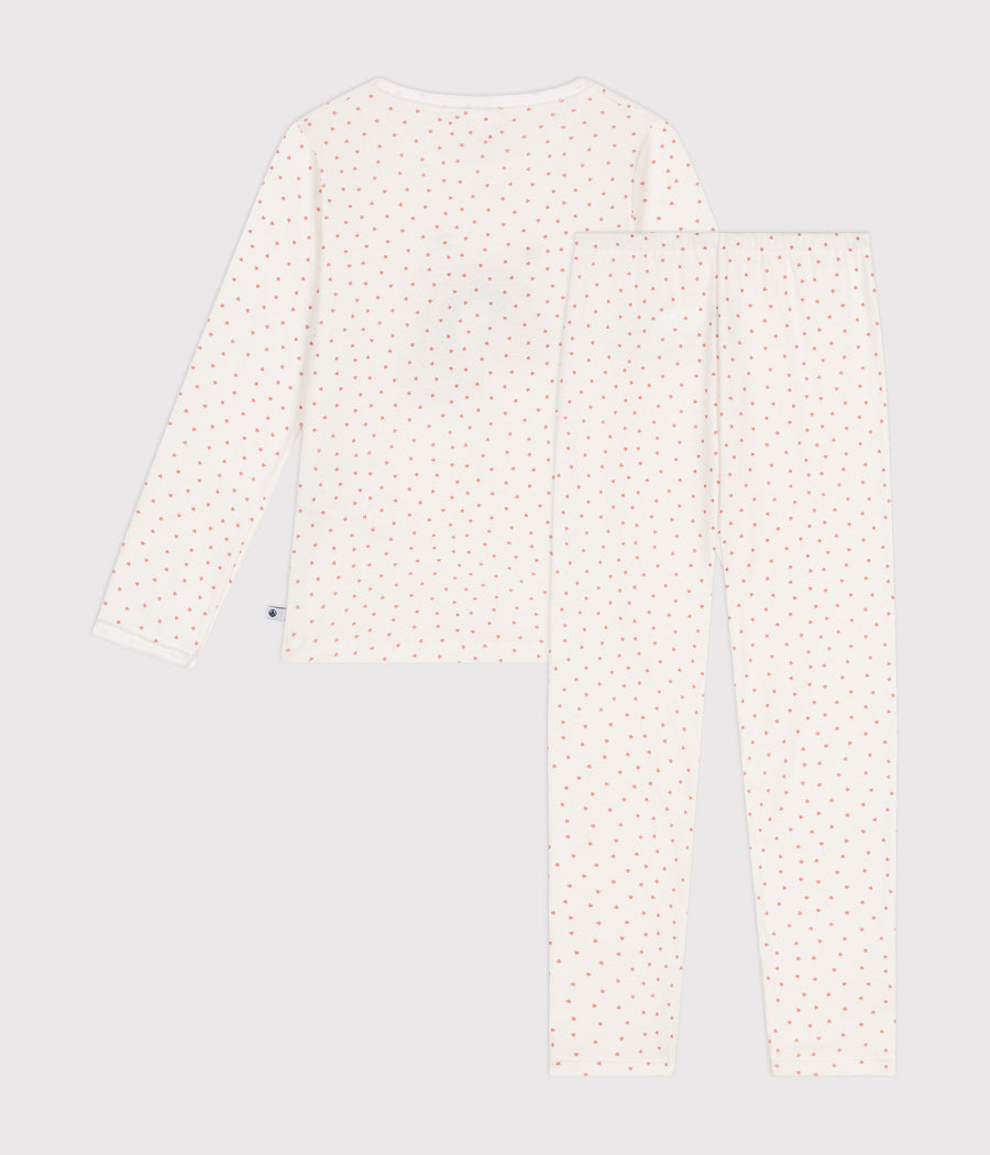 Pyjama en coton imprimé petits cœurs Enfant - Petit Bateau