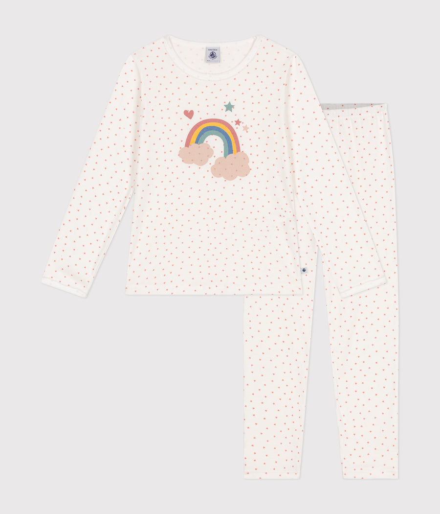 Pyjama en coton imprimé petits cœurs Enfant - Petit Bateau