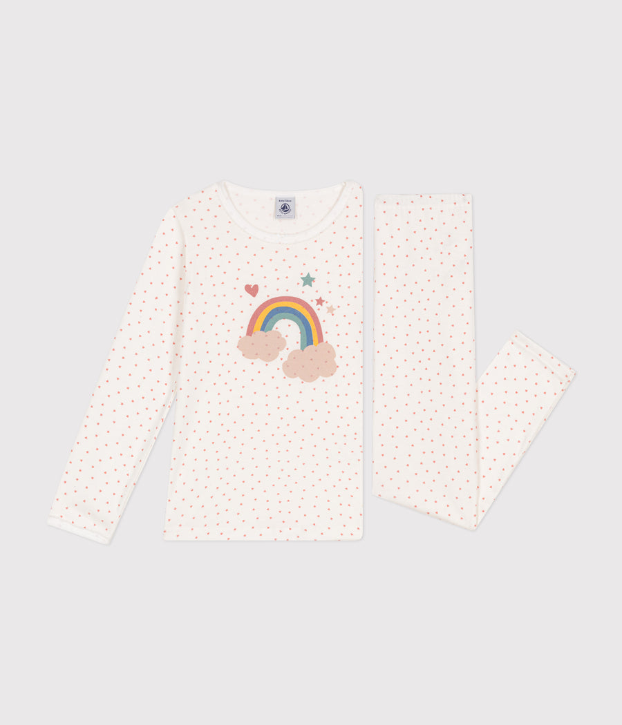 Pyjama en coton imprimé petits cœurs Enfant - Petit Bateau