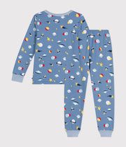 Pyjama en molleton gratté imprimé espace Enfant - Petit Bateau