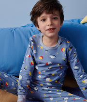 Pyjama en molleton gratté imprimé espace Enfant - Petit Bateau