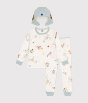 Pyjama déguisement en coton imprimé espace Enfant Marshmallow - Petit Bateau