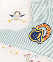 Pyjama déguisement en coton imprimé espace Enfant Marshmallow - Petit Bateau