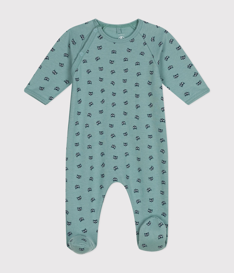 Pyjama imprimé raton laveur en molleton bébé - Petit Bateau