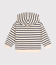 Girls' quilted tubular cardigan | Tuxedo blue - Petit Bateau