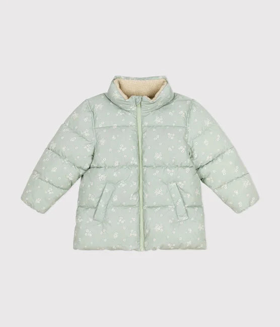 Doudoune avec capuche rétractable enfant fille Herbier/Multico - Petit Bateau