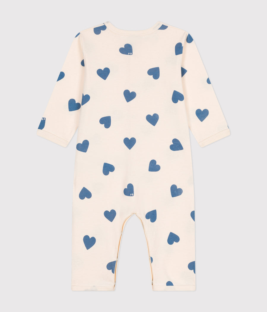 Pyjama sans pieds imprimé coeur en coton Bébé Beach - Petit Bateau