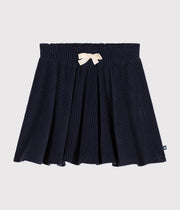 Jupe en bouclette velours Enfant bleu smoking - Petit Bateau