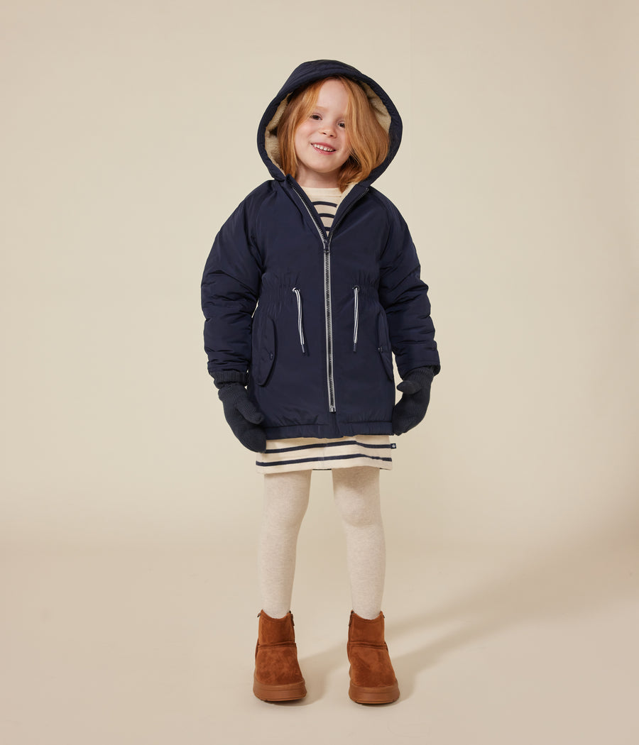 Down jacket with hood Children | Tuxedo - Petit Bateau