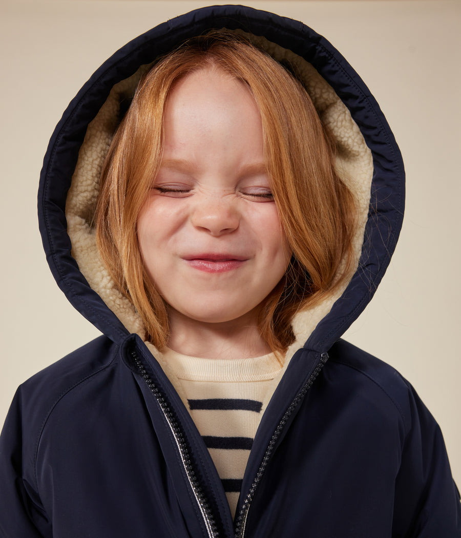 Down jacket with hood Children | Tuxedo - Petit Bateau