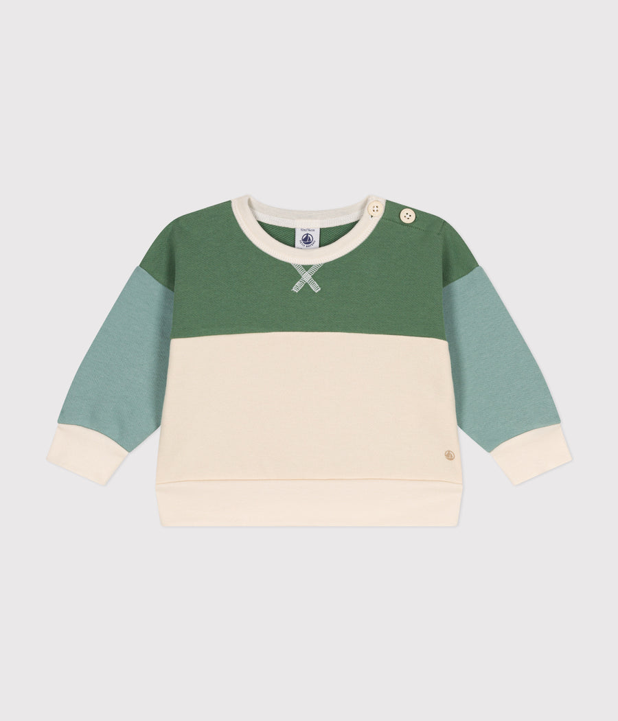 Baby Avalanche/Multico Fleece Sweatshirt - Petit Bateau